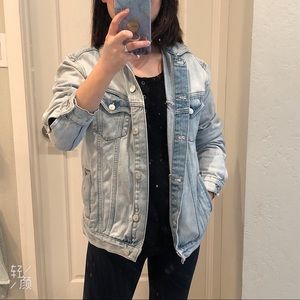 Topshop Moto denim jacket - light wash